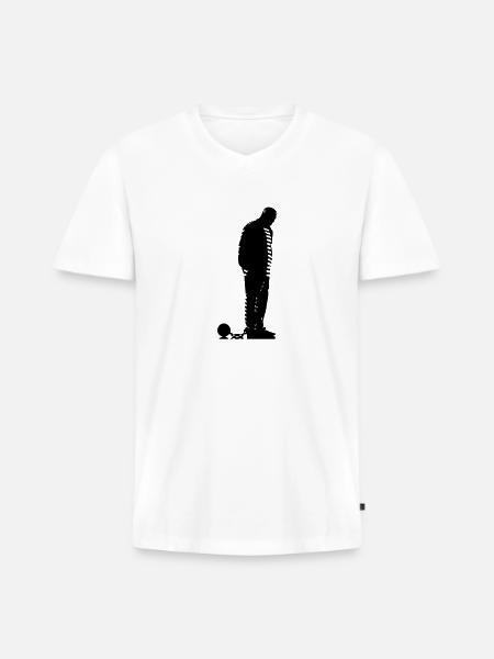 prisoner - Men's Premium Organic V-Neck T-Shirt - white
