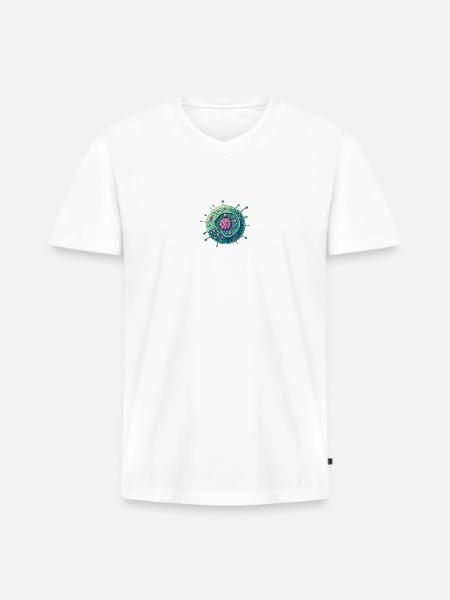 Cells - Men's Premium Organic V-Neck T-Shirt - white
