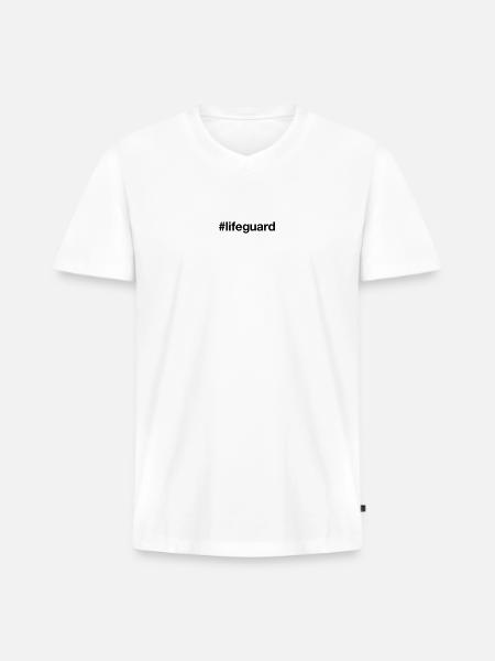LIFEGUARD - Men's Premium Organic V-Neck T-Shirt - white