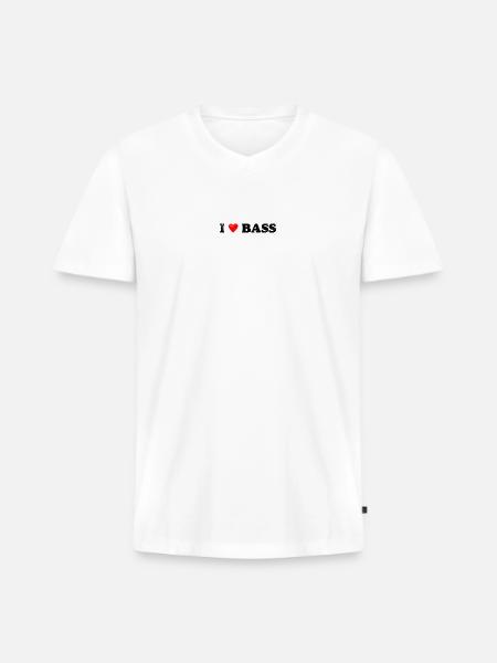 TwoTone Heart Glow - Men's Premium Organic V-Neck T-Shirt - white