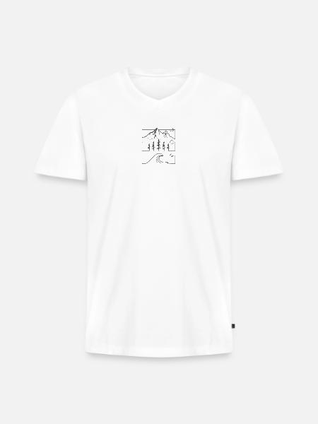 Sketches of Serenity - Men's Premium Organic V-Neck T-Shirt - white