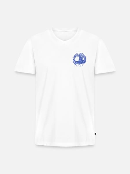 Retro Disco Ball - Men's Premium Organic V-Neck T-Shirt - white