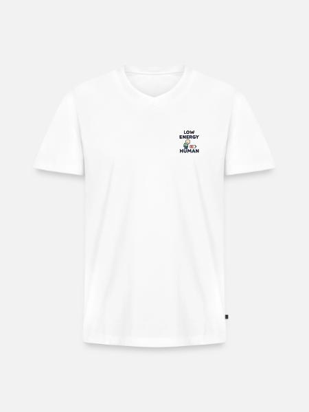 Low Energy Human Illustration - Men's Premium Organic V-Neck T-Shirt - white