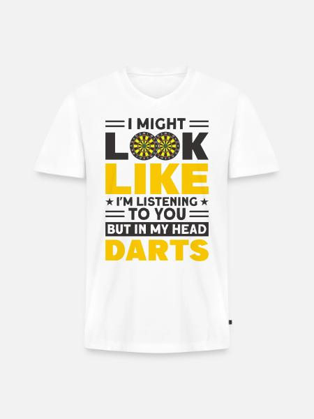 Darts Dart Player - Men's Premium Organic V-Neck T-Shirt - white