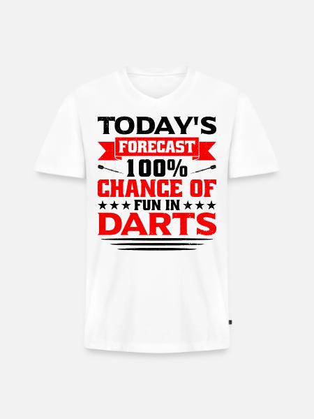 Darts Dart Player - Men's Premium Organic V-Neck T-Shirt - white