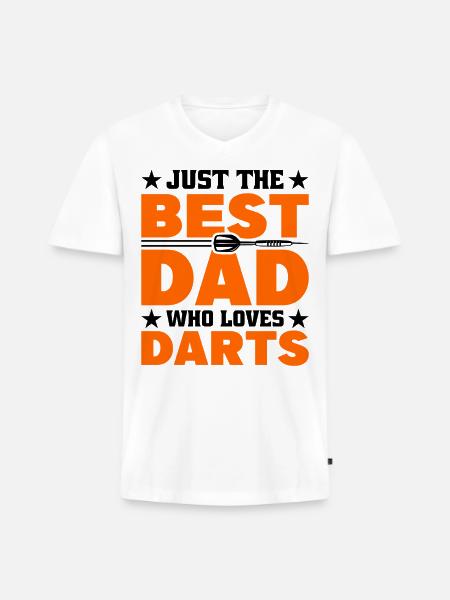 Darts Dart Player - Men's Premium Organic V-Neck T-Shirt - white