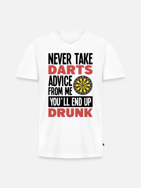 Darts Dart Player - Men's Premium Organic V-Neck T-Shirt - white