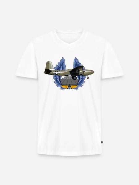 A-20 Havoc - Men's Premium Organic V-Neck T-Shirt - white