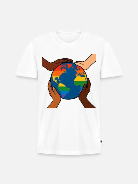 Unity in Diversity - Men's Premium Organic V-Neck T-Shirt - white