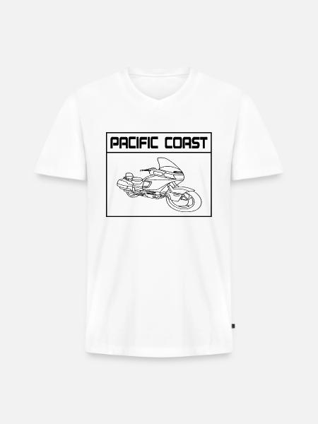 Pacific Coast Square - Men's Premium Organic V-Neck T-Shirt - white