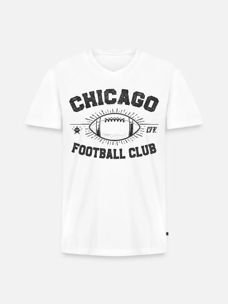 Chicago Football Club Emblem - Men's Premium Organic V-Neck T-Shirt - white