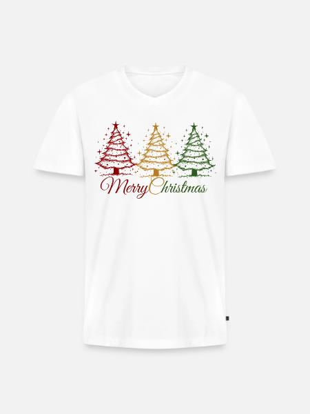 Christmas - Men's Premium Organic V-Neck T-Shirt - white