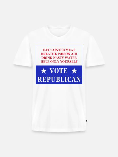 Vote Republican - Men's Premium Organic V-Neck T-Shirt - white