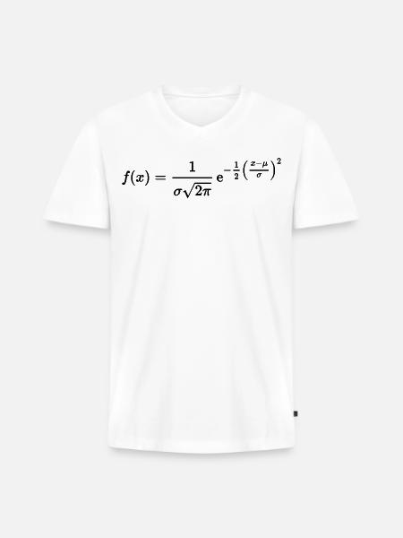 normal distribution - Men's Premium Organic V-Neck T-Shirt - white