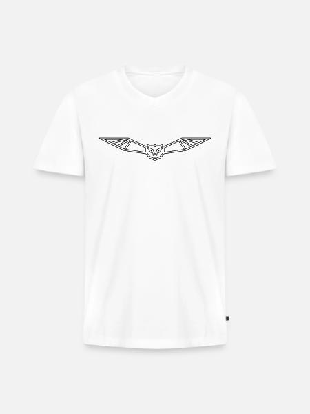 Eagle low poly - Men's Premium Organic V-Neck T-Shirt - white