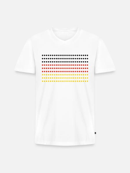 germany flag - Men's Premium Organic V-Neck T-Shirt - white