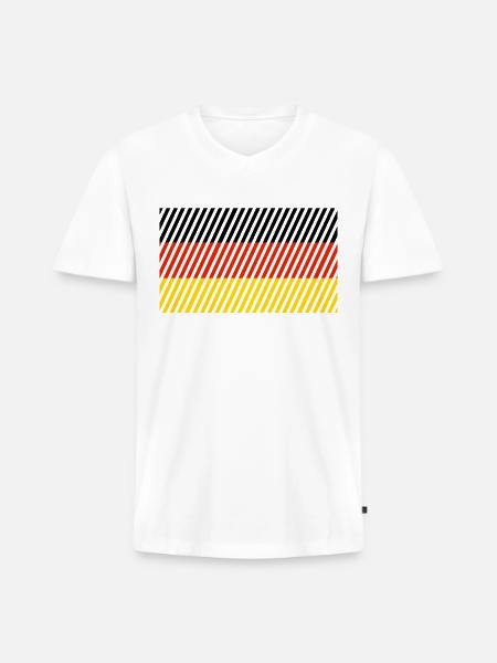 germany flag - Men's Premium Organic V-Neck T-Shirt - white