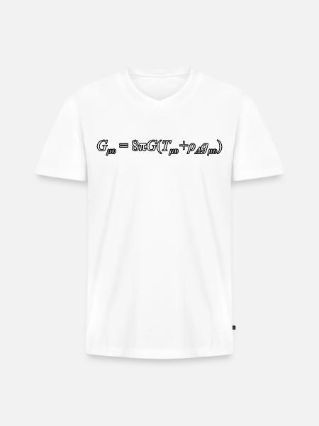 General Relativity Equation - Men's Premium Organic V-Neck T-Shirt - white