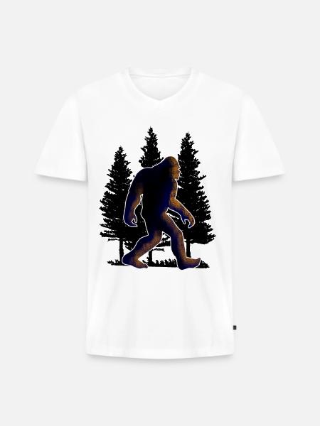 Big foot, Bigfoot - Men's Premium Organic V-Neck T-Shirt - white