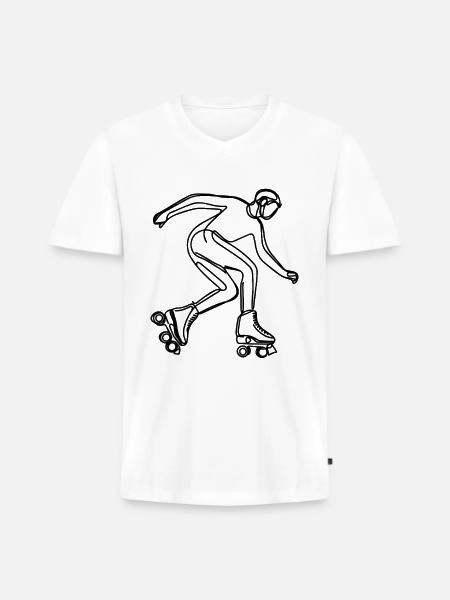 Farming ECG - Men's Premium Organic V-Neck T-Shirt - white