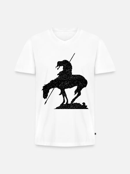 The horseman trail end  - Men's Premium Organic V-Neck T-Shirt - white