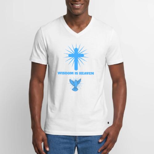 Wisdom Is Heaven - Men's Premium Organic V-Neck T-Shirt