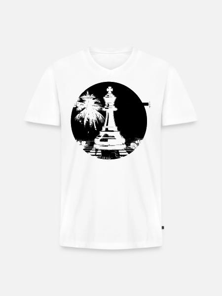 Chess Piece - Men's Premium Organic V-Neck T-Shirt - white