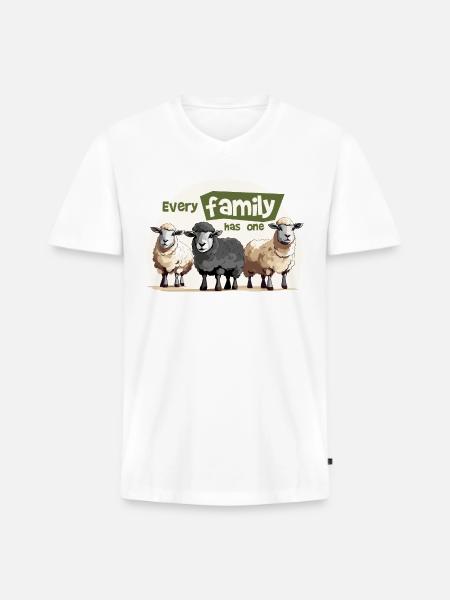 Every family has one. - Men's Premium Organic V-Neck T-Shirt - white