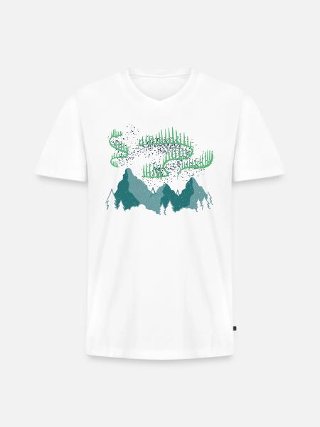 Nothern Lights - Men's Premium Organic V-Neck T-Shirt - white
