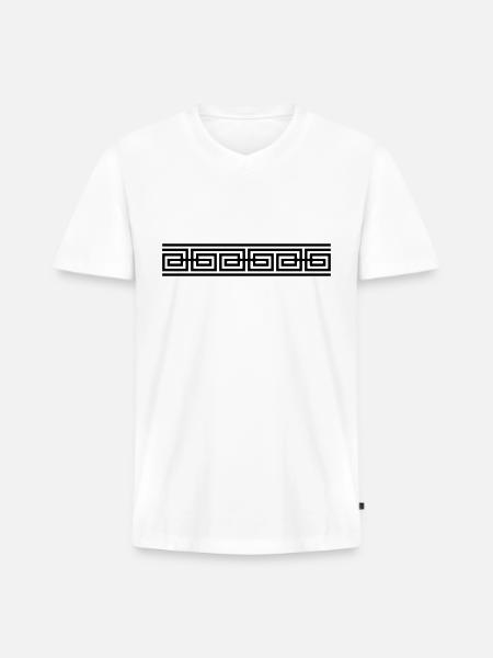 Ornament design cool - Men's Premium Organic V-Neck T-Shirt - white