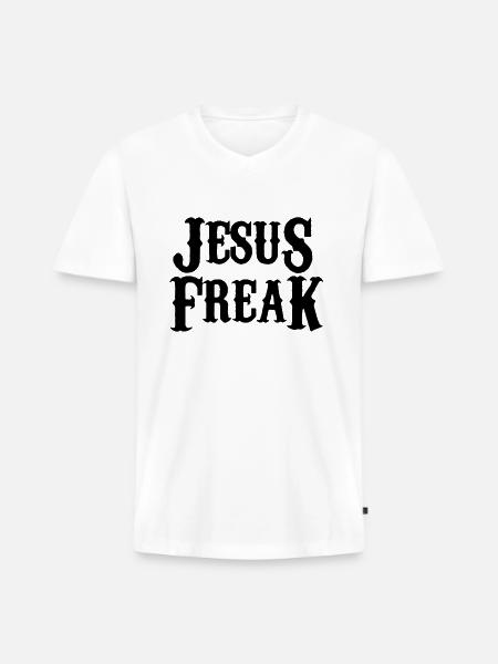 Jesus freak - Men's Premium Organic V-Neck T-Shirt - white