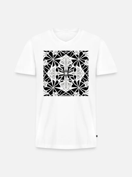 Beautiful ornament - Men's Premium Organic V-Neck T-Shirt - white