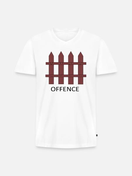 fence - Men's Premium Organic V-Neck T-Shirt - white