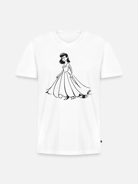 beautiful dress - Men's Premium Organic V-Neck T-Shirt - white