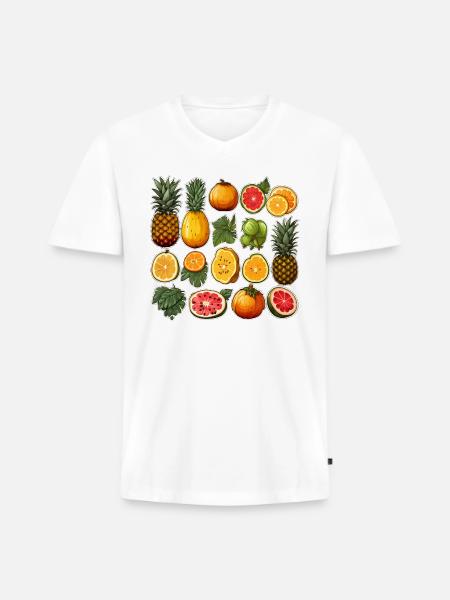 Fruits collection - Men's Premium Organic V-Neck T-Shirt - white
