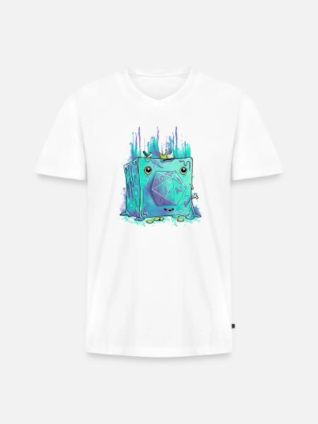 Cubie Pie - Men's Premium Organic V-Neck T-Shirt - white