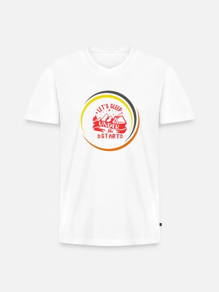 camp, adventure, exploring - Men's Premium Organic V-Neck T-Shirt - white