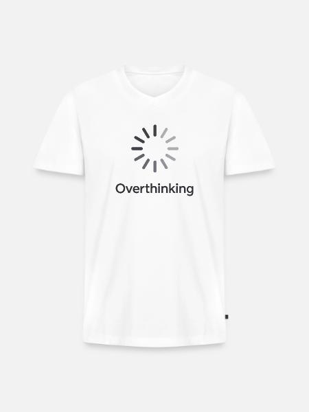 Overthinking Loading - Men's Premium Organic V-Neck T-Shirt - white
