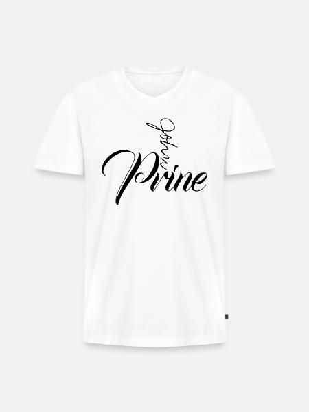 John Prine - Men's Premium Organic V-Neck T-Shirt - white