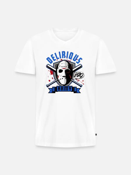 Women’s Delirious Army - Premium - Men's Premium Organic V-Neck T-Shirt - white