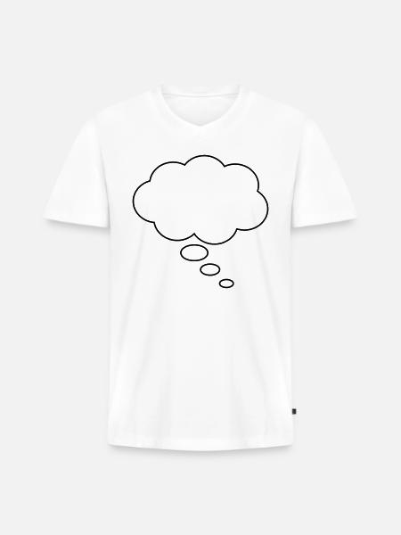 Thought bubble - Men's Premium Organic V-Neck T-Shirt - white