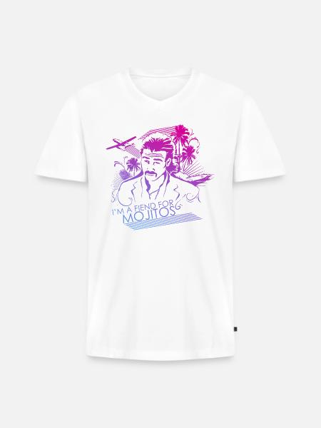 I'm a Fiend for Mojitos - Men's Premium Organic V-Neck T-Shirt - white
