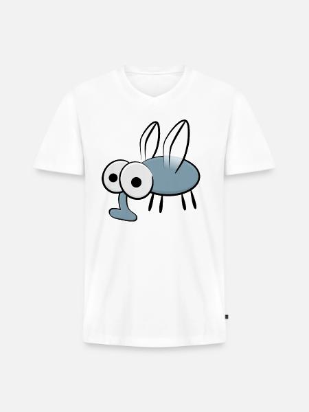 Cartoon mosquito - Men's Premium Organic V-Neck T-Shirt - white