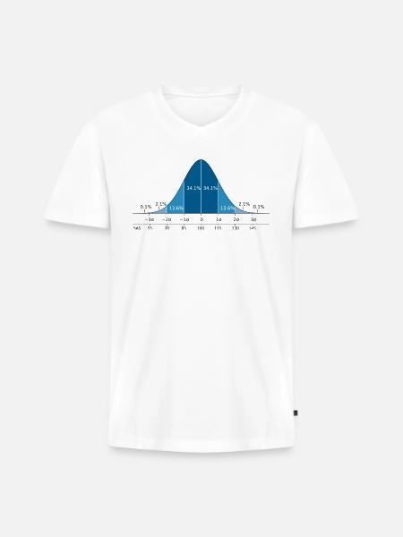 Normal distribution - Men's Premium Organic V-Neck T-Shirt - white