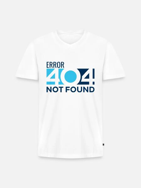 Oops! Error 404 - Men's Premium Organic V-Neck T-Shirt - white