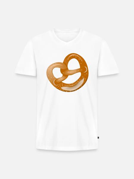 bavarian pretzel - Men's Premium Organic V-Neck T-Shirt - white