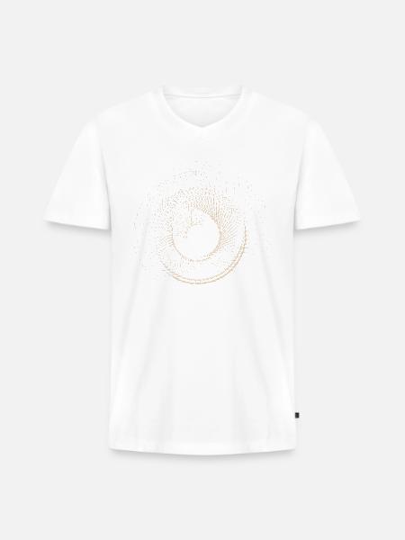 Abstract Dot Design - Men's Premium Organic V-Neck T-Shirt - white