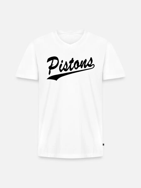 Pistons - Men's Premium Organic V-Neck T-Shirt - white