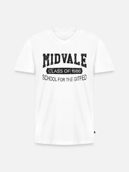 Midvale School for the Gifted Gary Larson the Far - Men's Premium Organic V-Neck T-Shirt - white