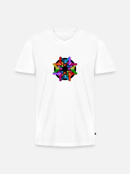 NGO - Men's Premium Organic V-Neck T-Shirt - white